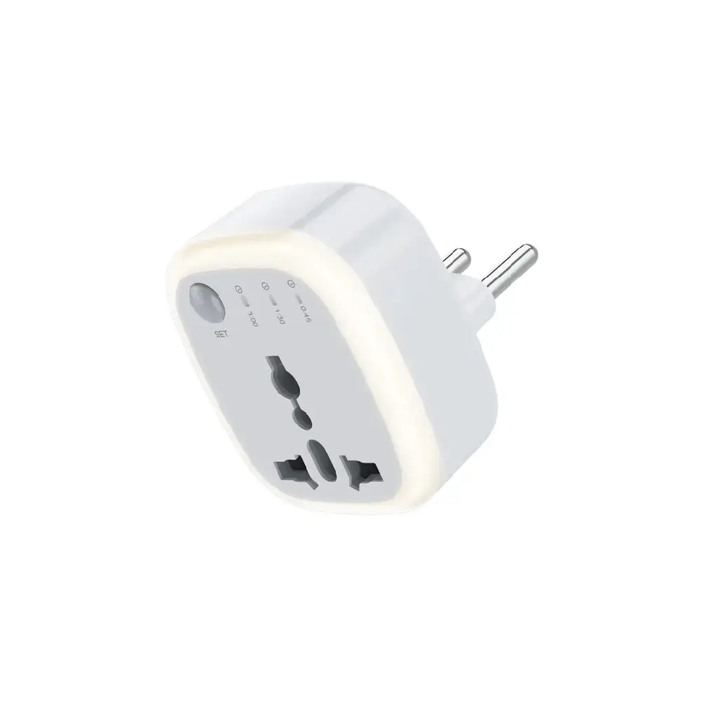 مبدل تایمردار و چراغ دار گرین لاین مدل UNIVERSAL CONVERSION PLUG
