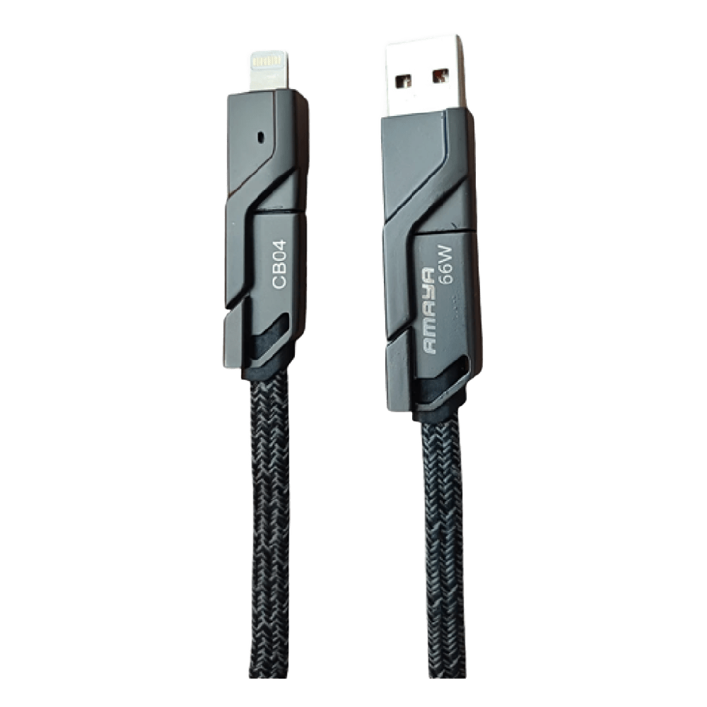 کابل چند کاره USB-A به لایتنینگ آمایا مدل CB04 - دو متری