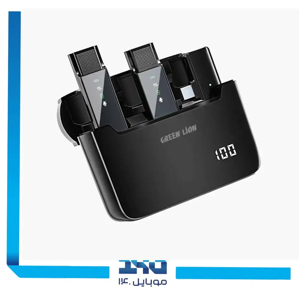 میکروفون بیسیم گرین لاین مدل DIGITAL DISPLAY GN2IN1 (تایپ سی) | 2 به 1
