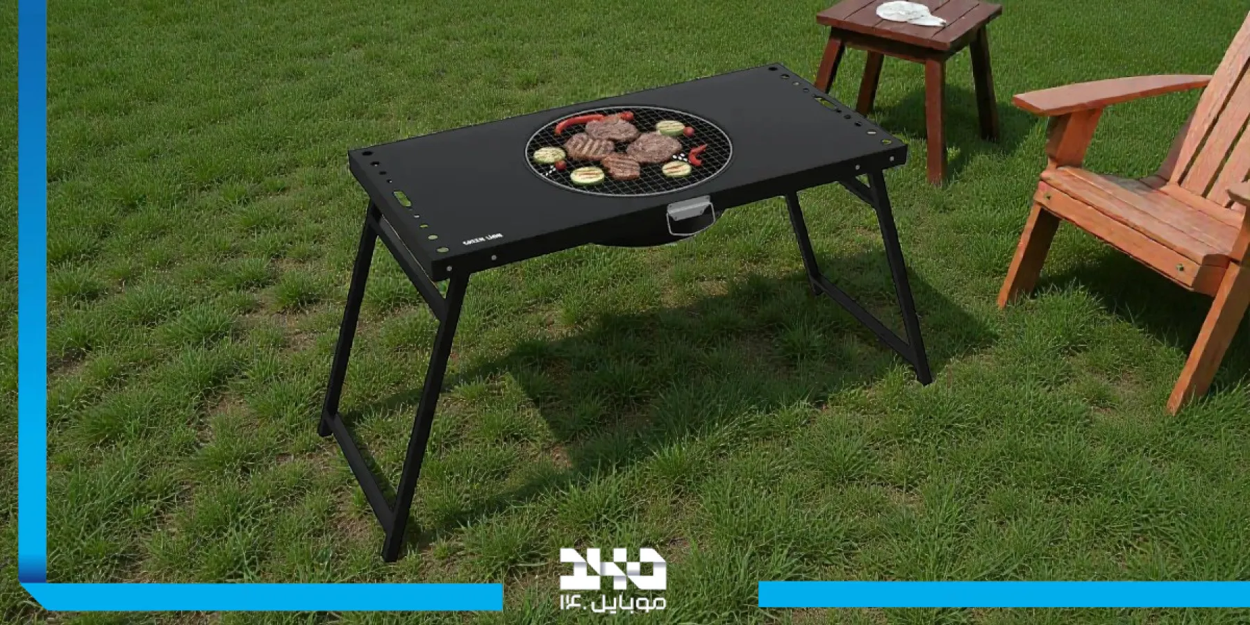 باربیکیو ذغالی کمپینگ گرین لاین Portable BBQ Table؛ تجربه پخت حرفهای در طبیعت