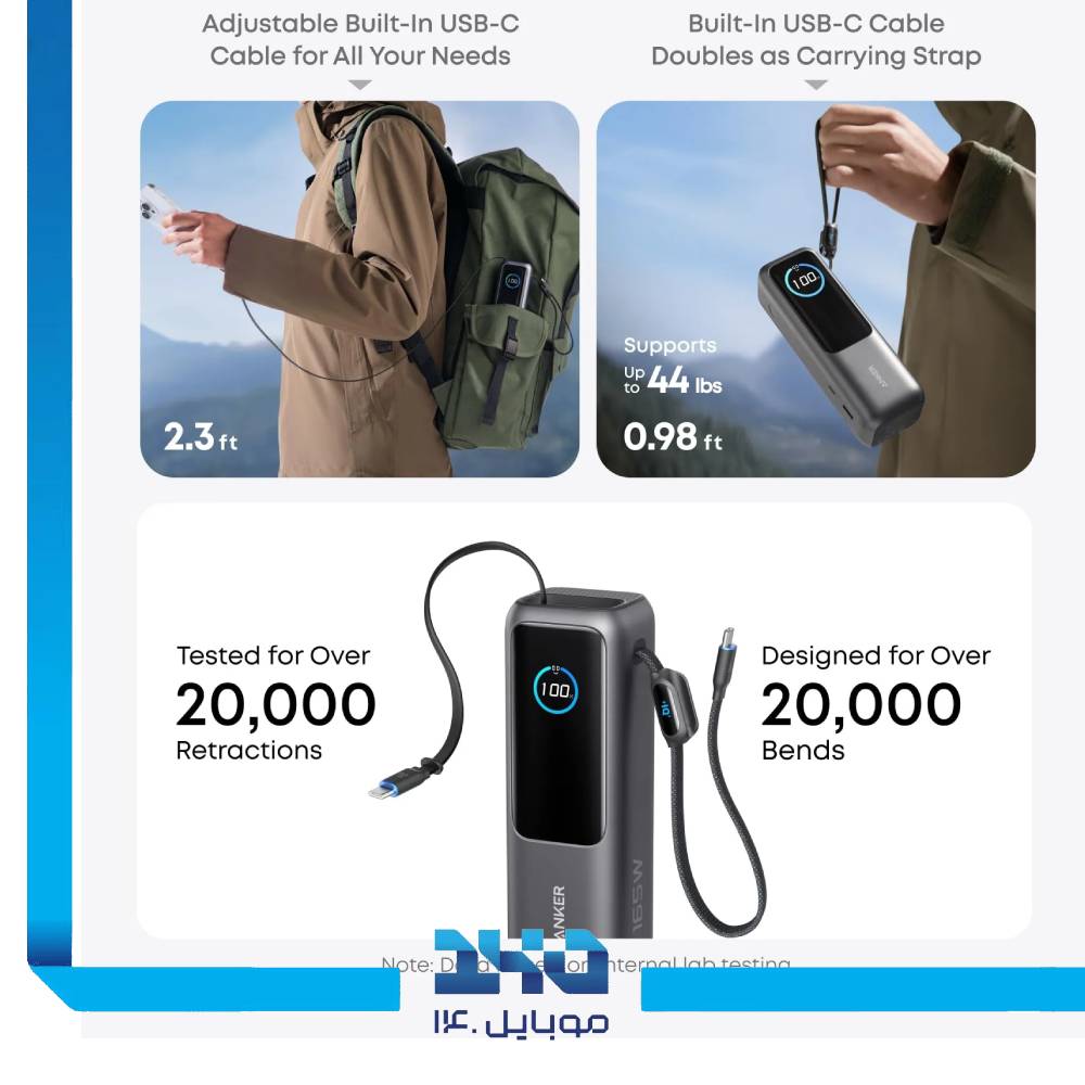 پاور بانک انکر 25000 mAh مدل A1695