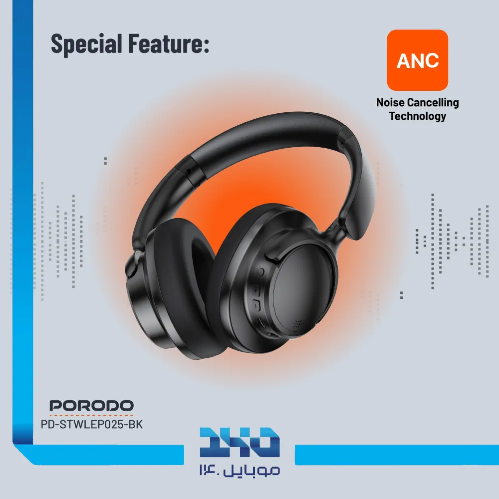 هدفون بی‌سیم پرودو مدل Porodo Soundtec Zen (نویز کنسلینگ)