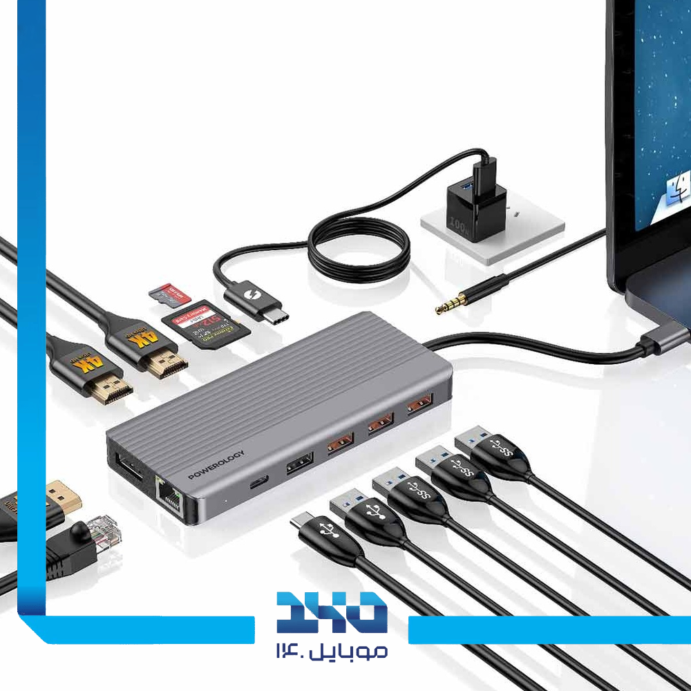 هاب 13 در 1 USB-C پاورولوژی مدل P131HBCGY