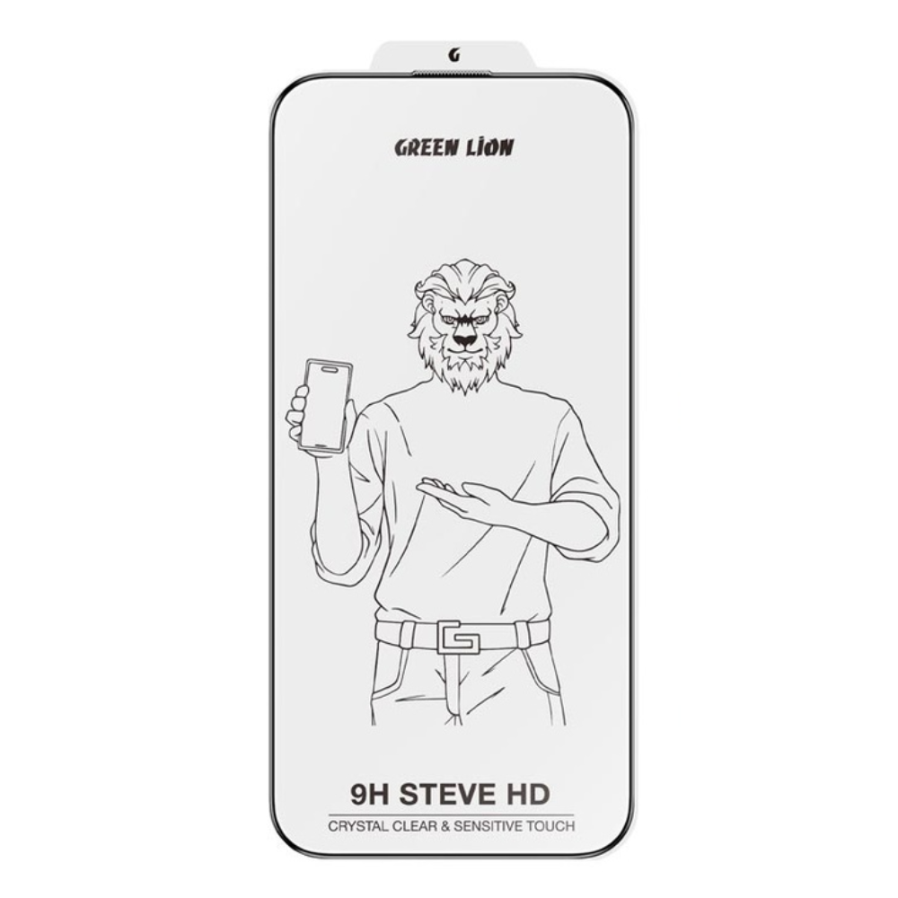 گلس شفاف گوشی آیفون 16 پرومکس گرین لاین مدل 9H Steve HD