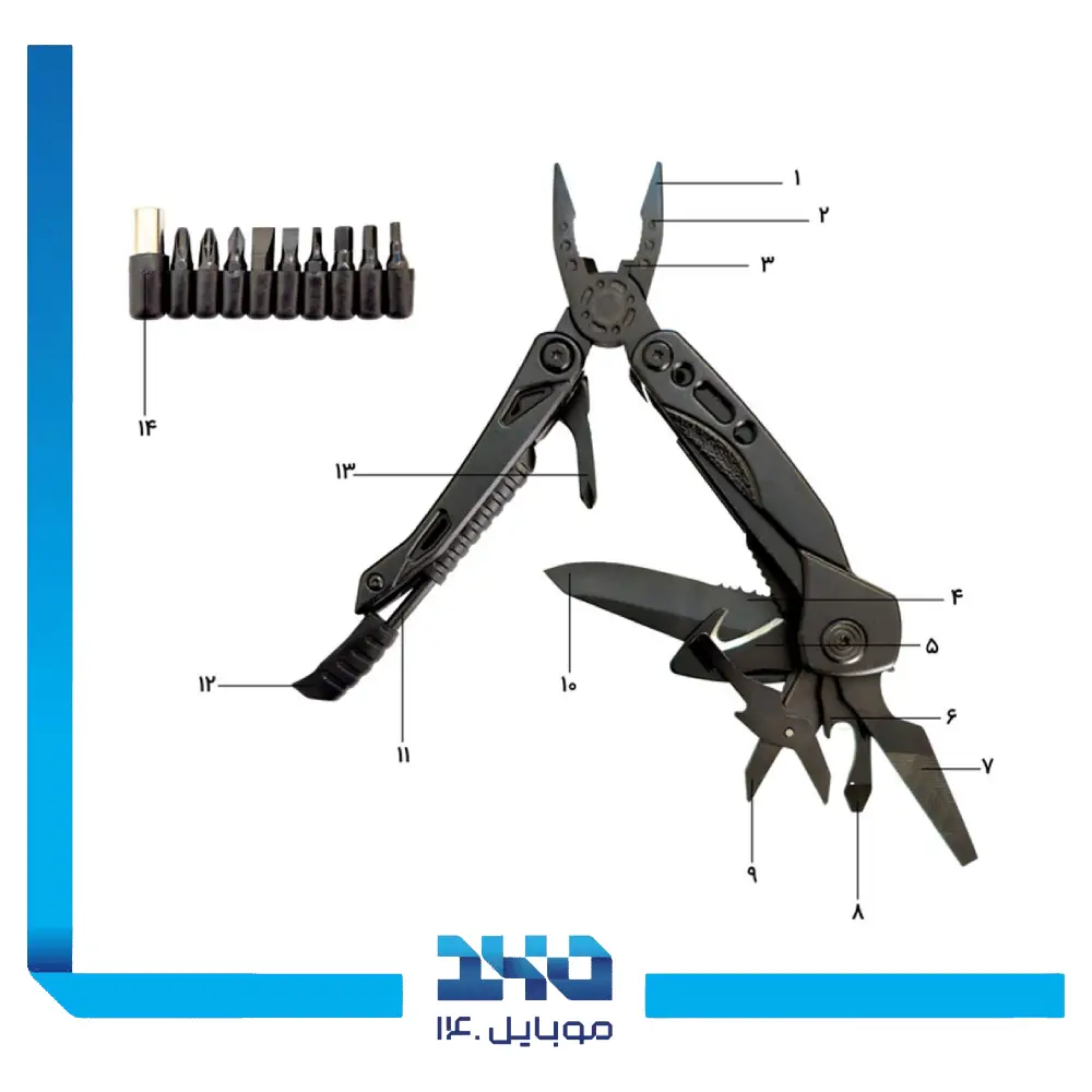 انبردست 14 کاره گرین لاین مدل Multi Plier Pro