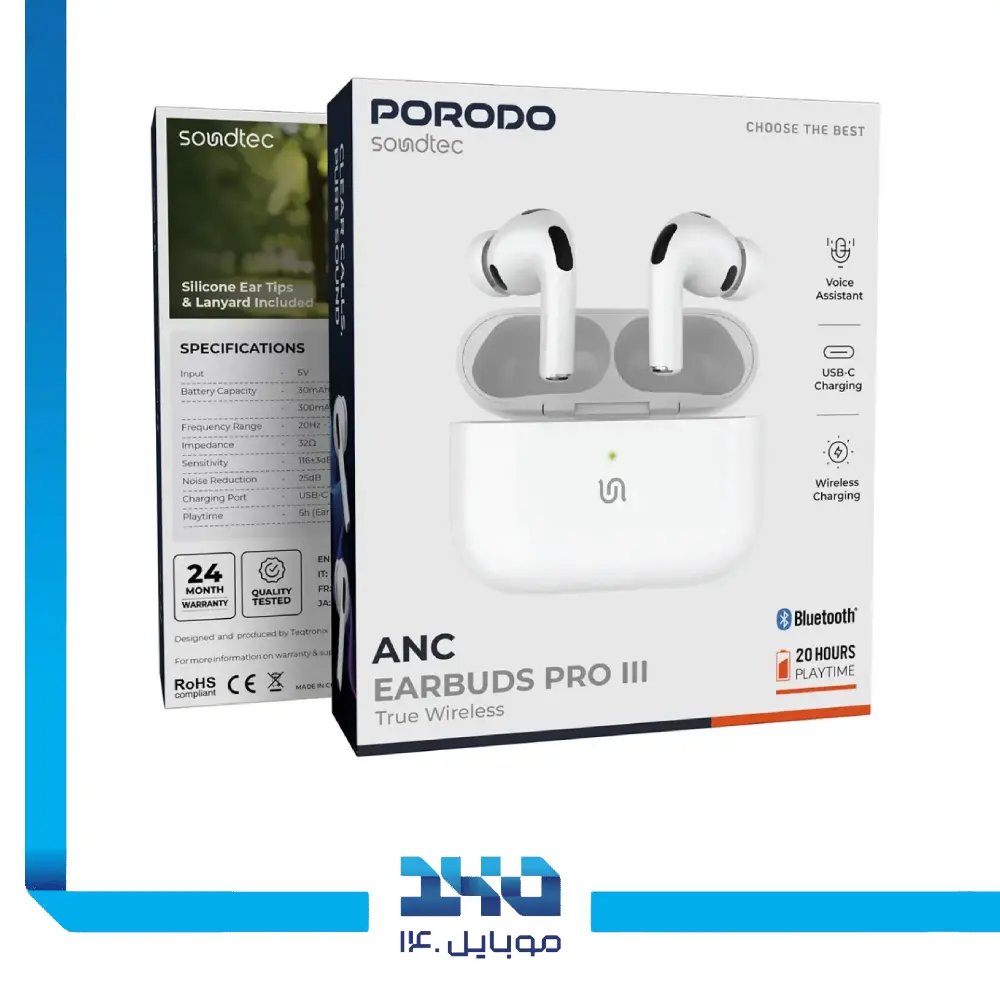 هندزفری بی سیم پرودو مدل Earbuds Pro 3 ANC