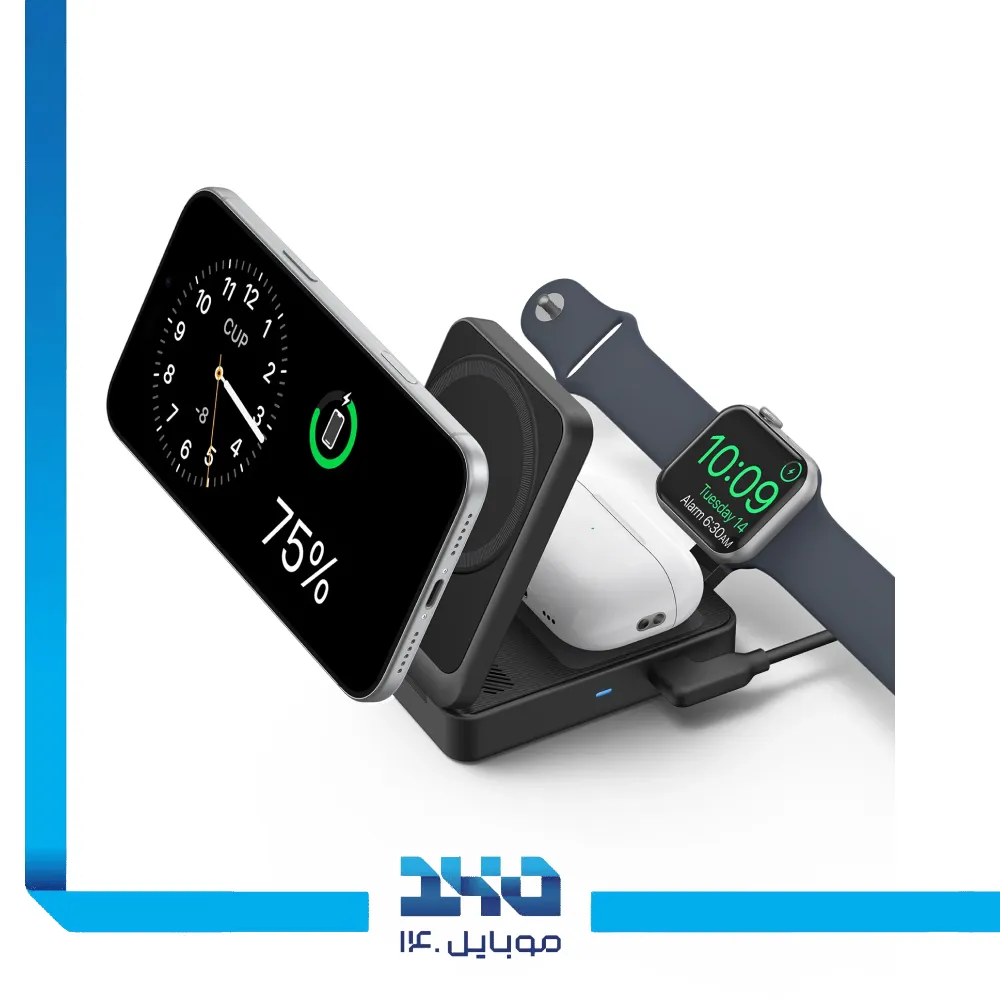 شارژر بی‌ سیم 3 در 1 انکر مدل MagGo B2557